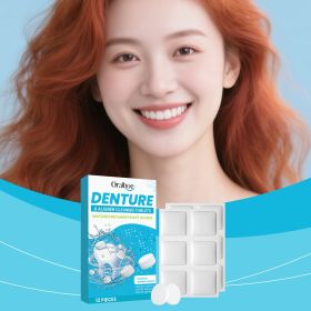 Denture Cleaning Effervescent Tablets Clean Corner Impurities, Maintain Comfortable Wearing, Dental Hygiene Care