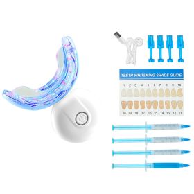 Teeth Whitening Kit with LED Light, 32 LED Accelerator Lights, Whitening Gel Syringe, Desensitizing Gel, and U-Shaped Tray