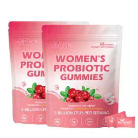 Cranberry Probiotic Gummies  Targets Body Odor, Women's Health, And PH Balance  Vegan 60 Gummies Per Pack (Option: 2 PCS)