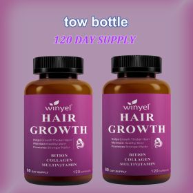 Hair Growth Vitamins Containing 1,000 Mcg Ofbiotin, Collagen, Saw Palmetto, And Other Naturalingredients To Promote Stronger, Healthier Hair,skin (Option: 2 PCS)