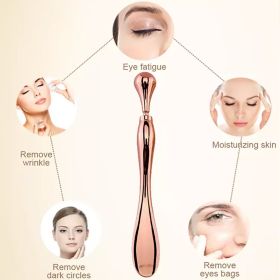 Eye Cream Stick Roller For Face Metal Spatula Puff Applicator Eye Cream Massager Facial Cream Massage Sticks Eye Metal Makeup Spatula Eye Wand 10 (Color: Pink)
