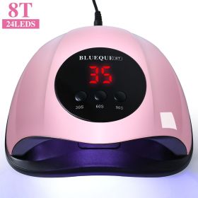 UV Light for Nails, 24LED UV LED Nail Lamp for Gel Polish,Fast Nail Dryer with Automatic Sensor, 3 Timer Setting,Small and Portable (Color: MJD-8T-Pink-USB)